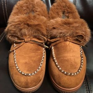 Moccasin shoes.